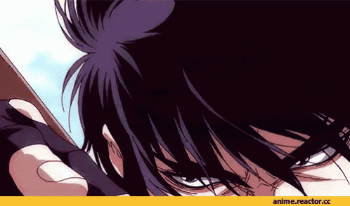 a close up of a person 's face with the url anime.reactor.cc