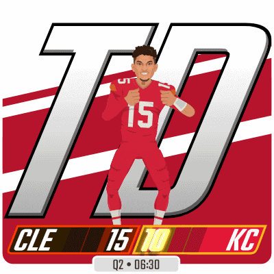 a football player in a red uniform with the number 15 on it