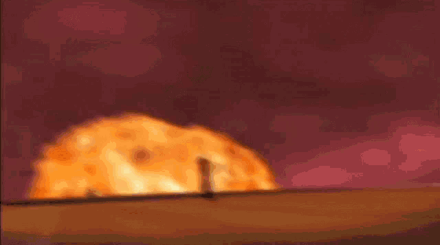 princess peach is holding a pink umbrella in front of a fire .