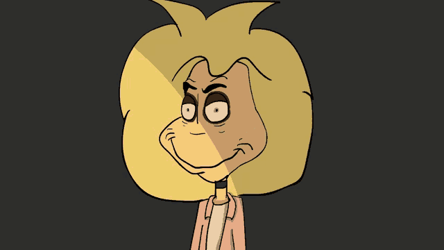 a cartoon of a woman with a very angry face