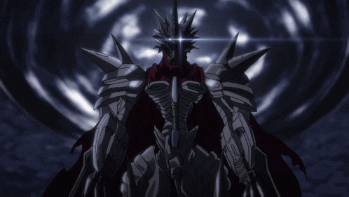 a cartoon drawing of a knight with a sword in his hand