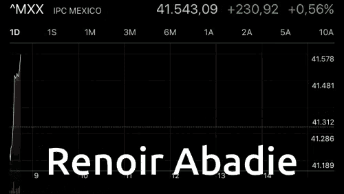a graph of renoir abadie is shown on a screen