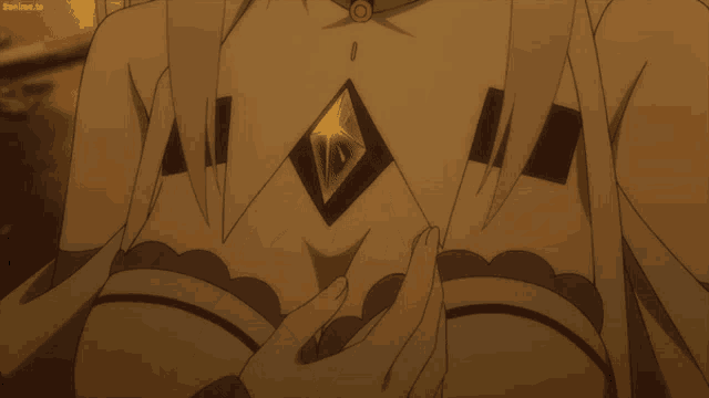 a close up of a person 's chest with a ring on it that says ' kissanime.tv ' on the bottom
