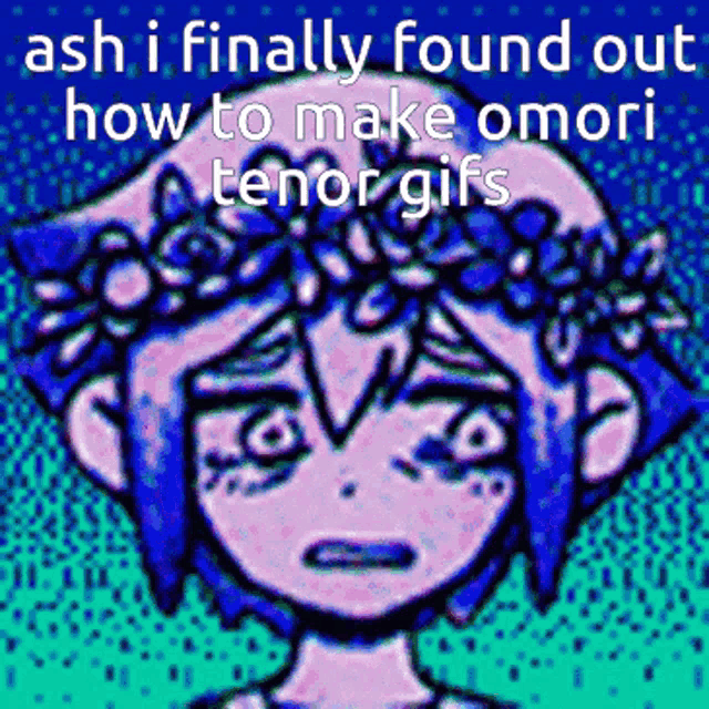 a cartoon of a girl with a flower crown on her head with the words ash i finally found out