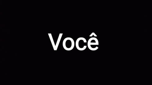 a black background with the word voce in white letters .