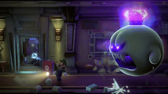 a video game shows a ghost with a diamond in its head