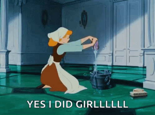 Cinderella Cleaning GIF - Cinderella Cleaning Yes GIFs