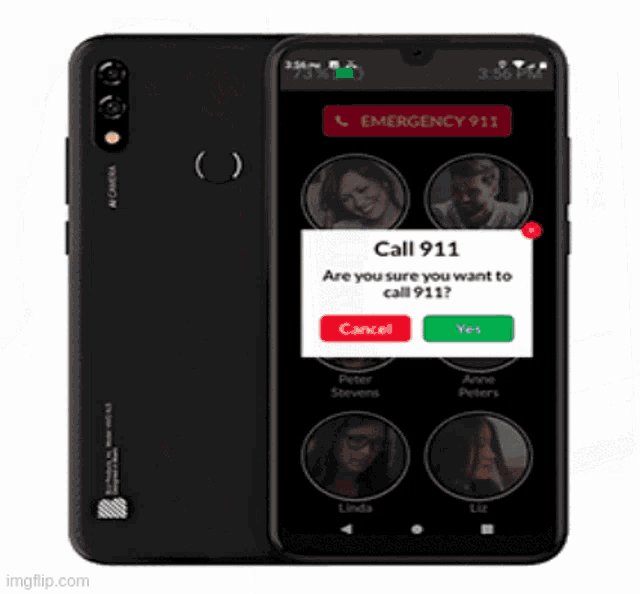 a phone that says call 911 on the front