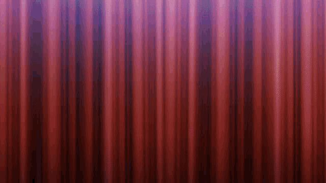 a red curtain with a girl behind it