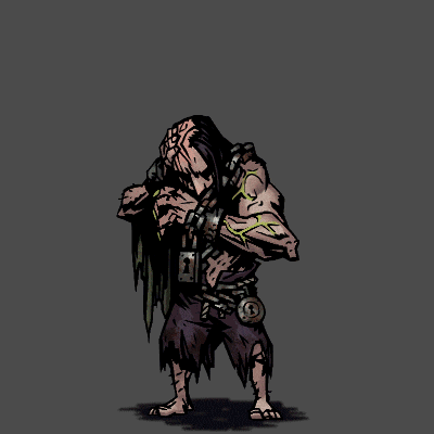 a drawing of a werewolf with chains around his arms and legs