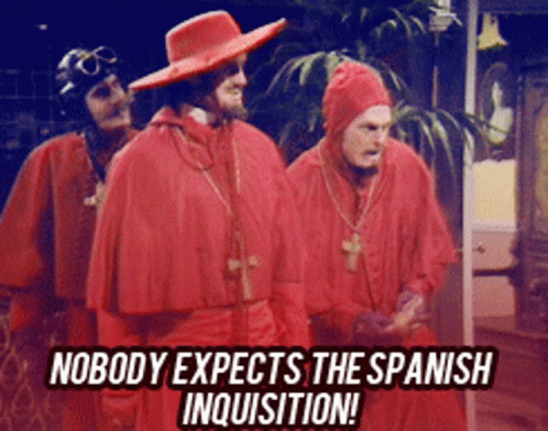 Nobody Expects The Spanish Inquisition Gif Girl GIFs | Tenor