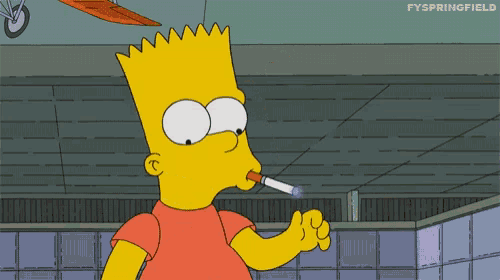 Bart Smoking Cough GIF - Bart Smoking Cough The Simpsons GIFs