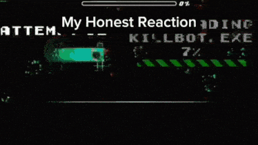 a screen that says my honest reaction on it