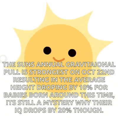 the sun 's annual gravitational pull is strongest on october 22nd