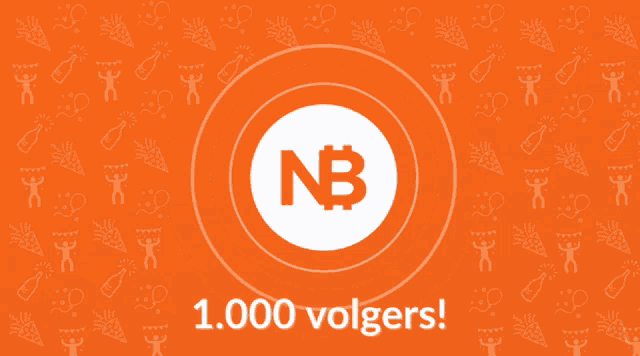 an orange background with a white circle with the letter nb inside