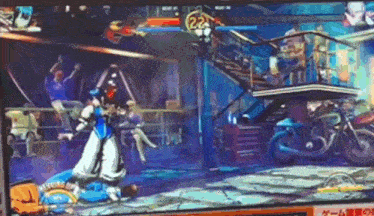 a video game with the number 22 on the top left