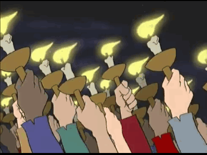 Discworld Soul Music Waving Candles Terry Pratchett Animation Concert GIF - Discworld Soul Music Waving Candles Terry Pratchett Animation Concert GIFs
