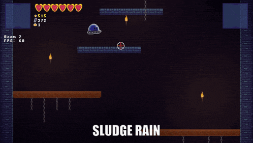 a screenshot of a video game with the words sludge rain below it