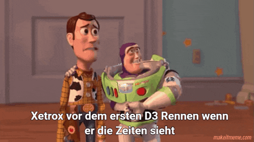 woody and buzz lightyear from toy story are looking at something