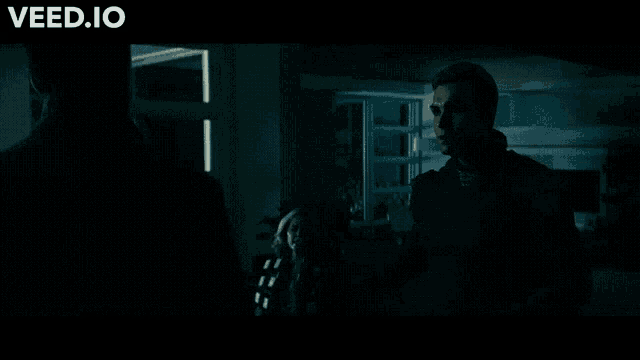 a movie scene with the words shut the fuck up