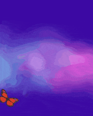 a butterfly is flying near a daisy in the sky