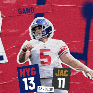a football player with nyg 13 and jac 11 signs