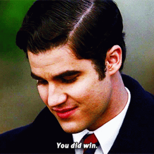 Glee Blaine Anderson GIF - Glee Blaine Anderson You Did Win GIFs