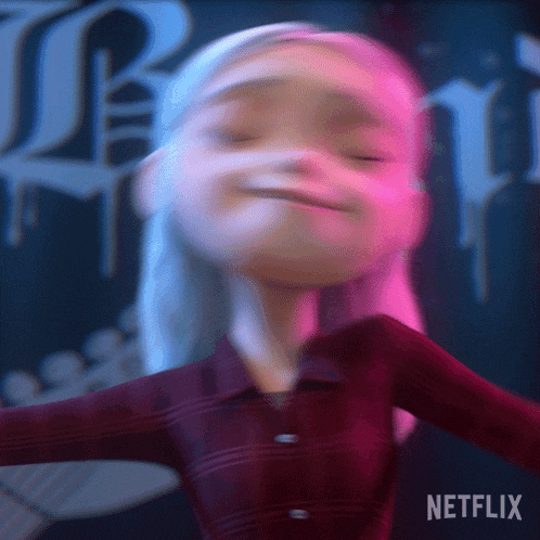 a blurry picture of a girl with netflix written on the bottom