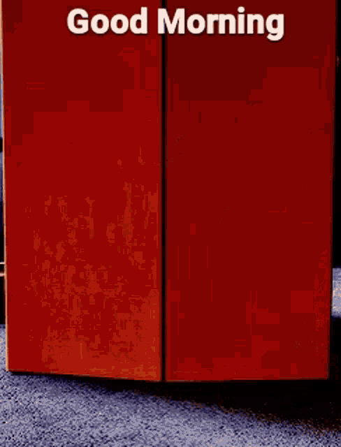 a brown box with the words `` good morning '' written on it .