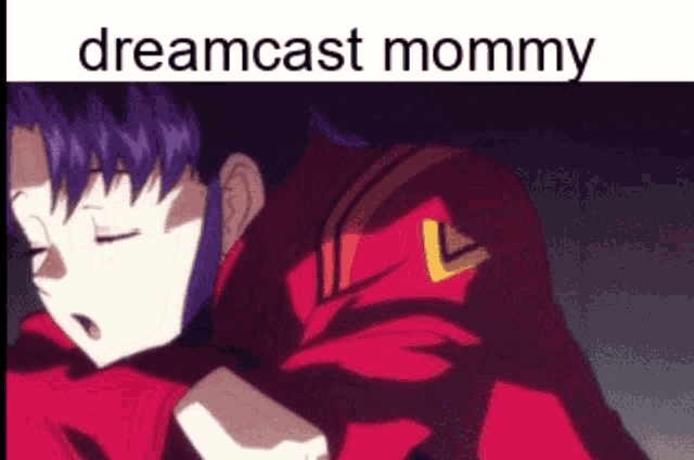 a picture of a girl with the words dreamcast mommy at the top