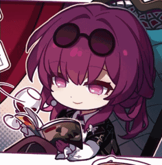 a girl with purple hair and sunglasses is reading a magazine
