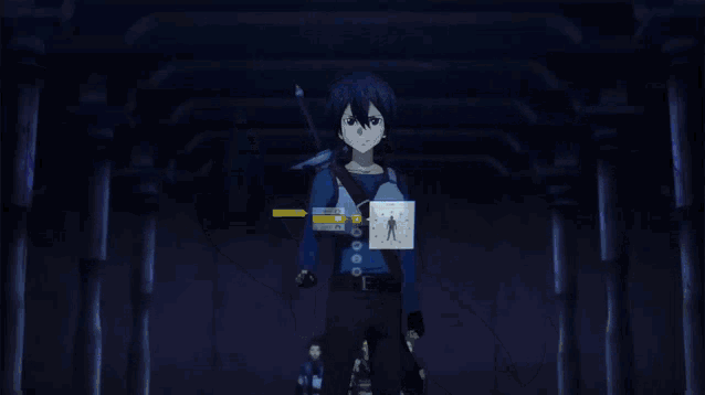 a blue light is coming out of a dark room