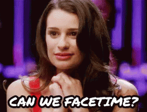 Can We Facetime? - Glee GIF - Facetime Glee Lea Michelle GIFs