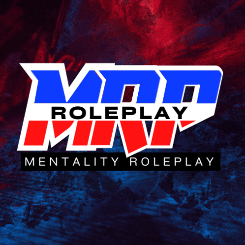 a red white and blue logo that says van roleplay mini mentality roleplay