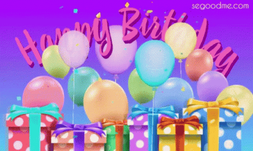 Happy Birthday Balloons GIF - Happy Birthday Balloons Gift GIFs