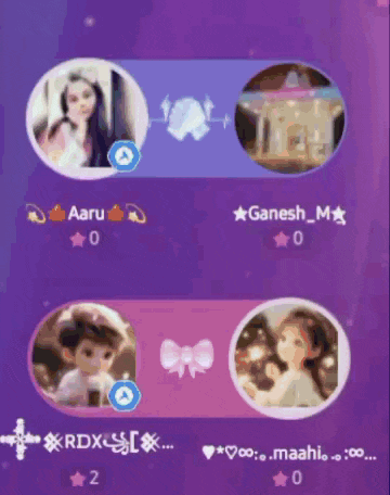a purple background with a bunch of circles and the name ganesh_m on it