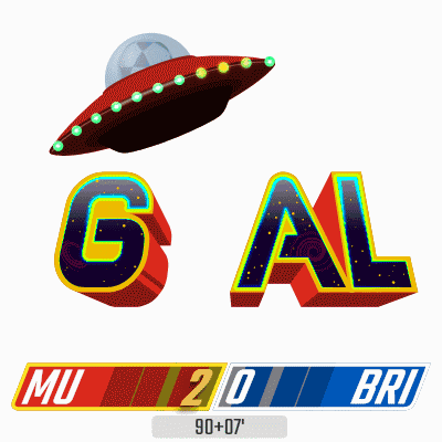 a cartoon illustration of a flying saucer with mu and bri written on the bottom