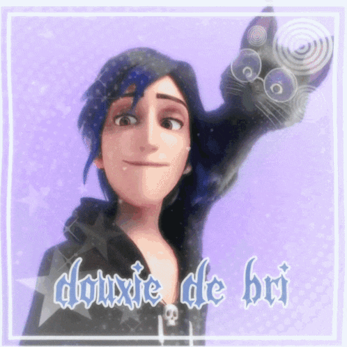 a picture of a cartoon character with the name douxie de bri on it