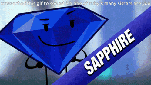 a screenshot of a sapphire with ruby 's many sisters are you