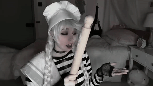 Belle Delphine Cooking GIF - Belle Delphine Cooking Chef'S Hat GIFs
