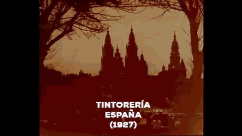 a black and white photo of a castle with the year 1927