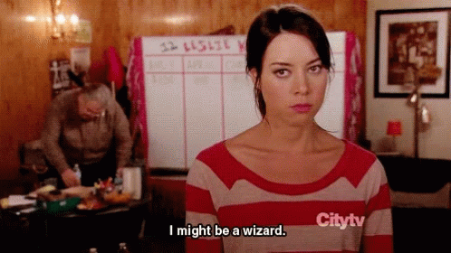 I Might Be A Wizard Wizard GIF - I Might Be A Wizard Wizard Aubrey Plaza GIFs
