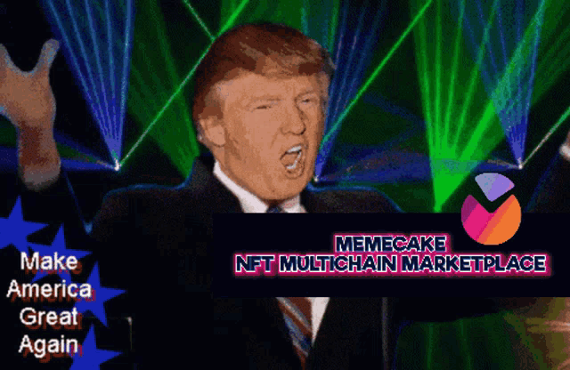 a memecake nft multichain marketplace advertisement