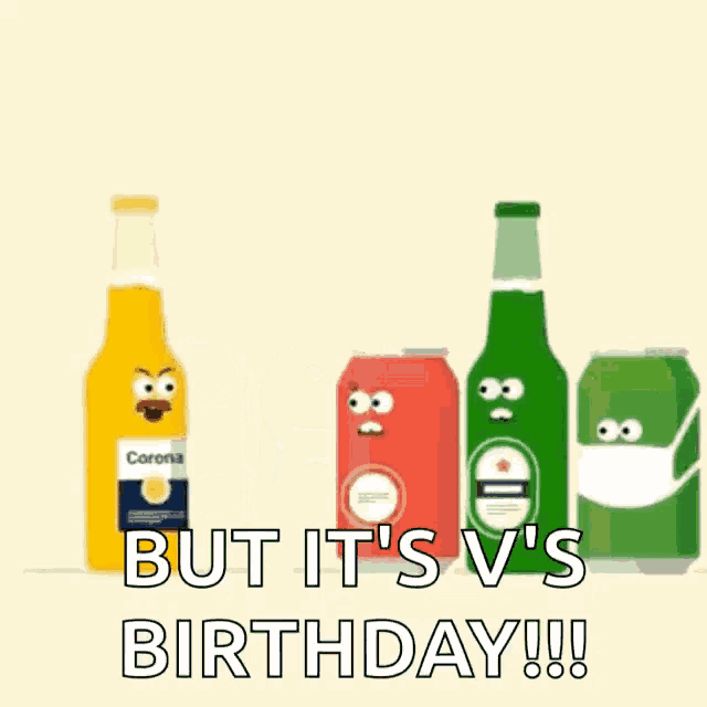 a bottle of corona is standing next to cans of soda