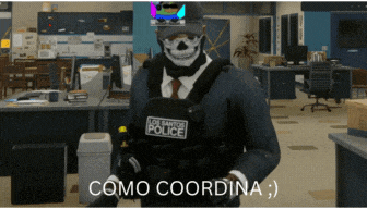 a los santos police officer is standing in a room