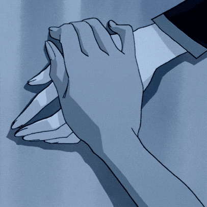 a person holding another person 's hand with their fingers crossed