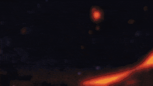 a pixel art of a yellow and orange colored background
