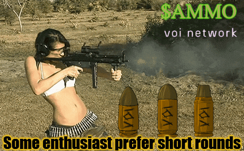 a picture of a woman shooting a gun with the words some enthusiast prefer short rounds underneath her