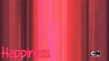 a cartoon of a girl with red hair and the words happiness written on the bottom