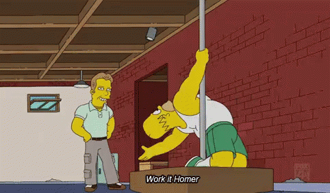 Lap Dance GIF - The Simpsons Homer Simpson Work It Homer GIFs